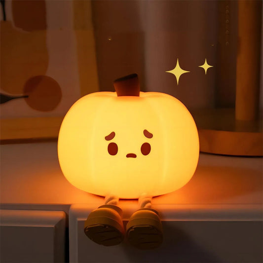 The Pumpkin Night Light, Soft Silicone Touch Lamp